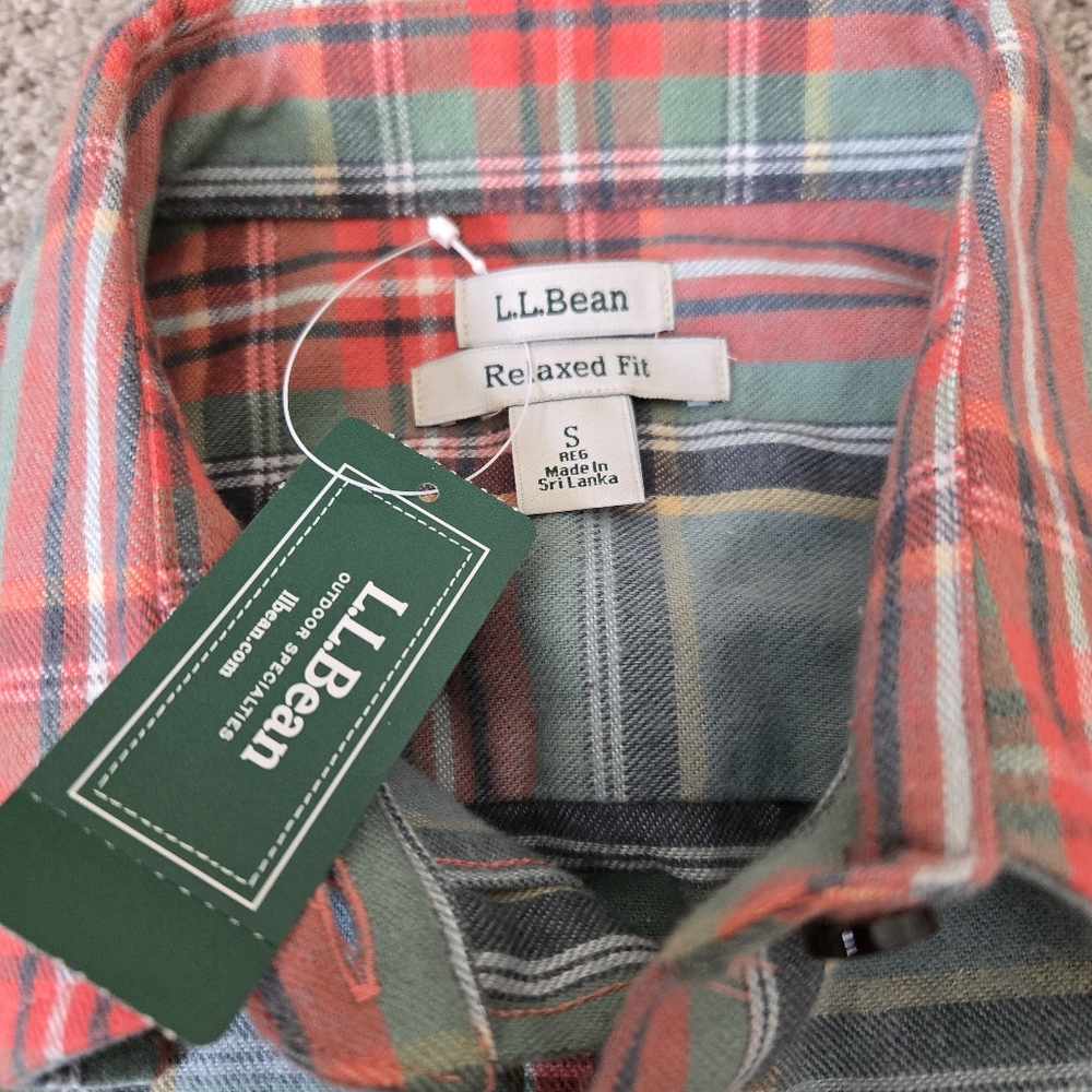 L.L. Bean Women's Scotch Plaid Flannel Shirt, Relaxed Fit - Picture 5 of 7